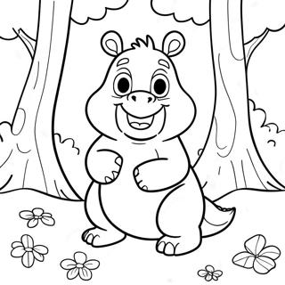 Cute Gruffalo in the Forest Coloring Page | Gruffalo 塗色頁
