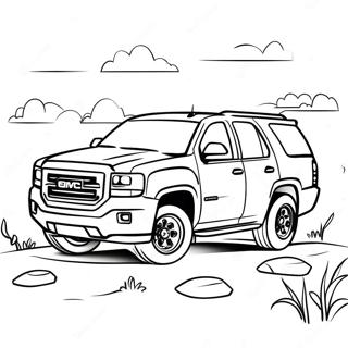 GMC SUV Adventure Coloring Page | GMC 塗色頁