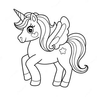 Cute Pink Unicorn Coloring Page | Preschool Pink 塗色頁
