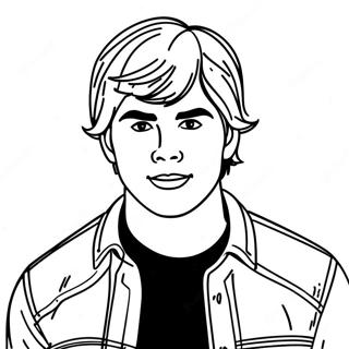 Troy Bolton Singing Coloring Page | High School Musical 塗色頁