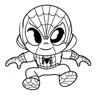 Baby Spiderman Coloring Page
