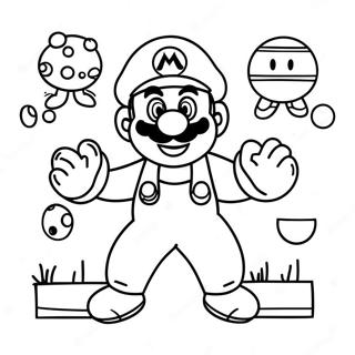 Mario Power Ups Coloring Page | Mario Power Ups 塗色頁