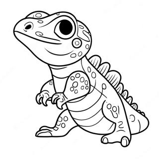 Cute Bearded Dragon Coloring Page | Bearded Dragon 塗色頁
