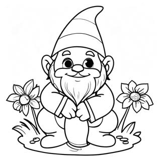 Garden Gnome Coloring Page | Garden Gnome 塗色頁
