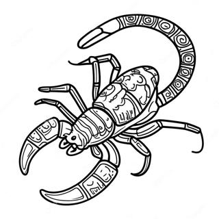 Realistic Scorpion Coloring Page | Scorpion 塗色頁