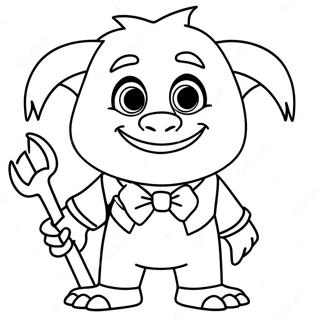 Floyd from Trolls Band Together Coloring Page