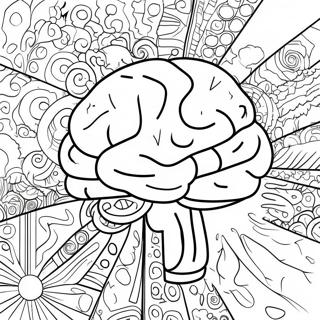 Colorful ADHD Brain Coloring Page | ADHD 塗色頁