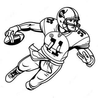 Ja'Marr Chase Catching a Pass Coloring Page | Ja'Marr Chase 塗色頁