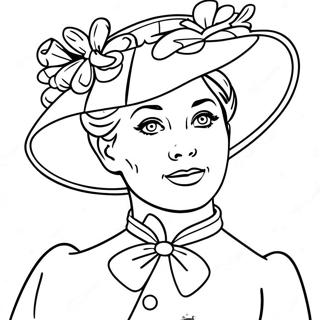 Mary Poppins Coloring Page | Mary Poppins 塗色頁