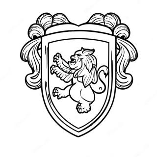 Gryffindor Crest Coloring Page | Gryffindor 塗色頁