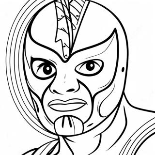 Rey Mysterio Coloring Page | Rey Mysterio 塗色頁
