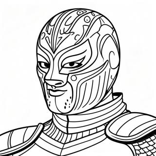 Rey Mysterio Mask Coloring Page | Rey Mysterio 塗色頁