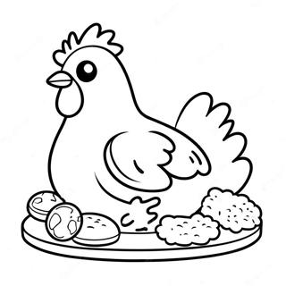 Chicken Nugget Coloring Page | Chicken Nugget 塗色頁