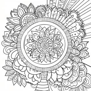 Good Vibes Peaceful Mandala Coloring Page | Good Vibes 塗色頁
