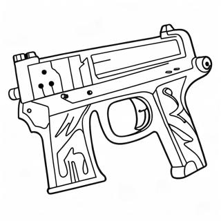 Epic Fortnite Gun Battle Coloring Page