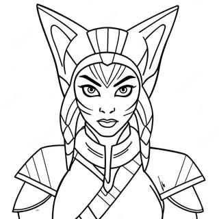 Ahsoka Tano Coloring Page | Ahsoka Tano 塗色頁