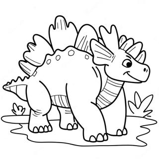 Stegosaurus Coloring Page | Stegosaurus 塗色頁