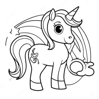 Lisa Frank Rainbow Unicorn Coloring Page