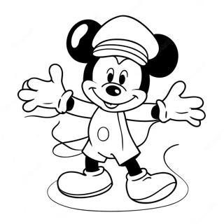 Mickey Mouse on a Disney Cruise Coloring Page | Disney Cruise 塗色頁