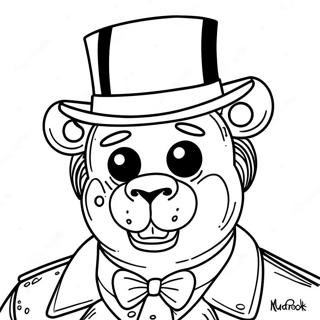 Glamrock Freddy Coloring Page | Glamrock Freddy 塗色頁