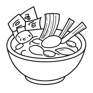 Ramen Bowl Coloring Page | Ramen 塗色頁