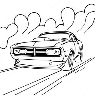 Drag Car Racing Coloring Page | Drag Car 塗色頁