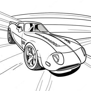 Fast Drag Car in Action Coloring Page | Drag Car 塗色頁