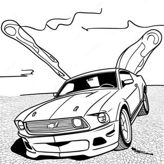 Mustang Car Coloring Page | Mustang Car 塗色頁