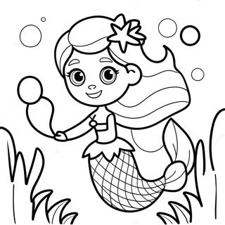 Elsa Mermaid Underwater Adventure Coloring Page