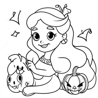 Disney Princess Halloween Coloring Page | Disney Princess Halloween 塗色頁