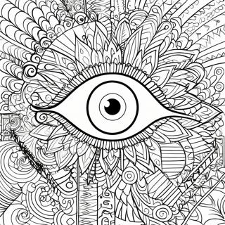Intricate Eye Mandala Coloring Page | Eye for Adults 塗色頁