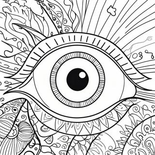 Realistic Human Eye Coloring Page | Eye for Adults 塗色頁