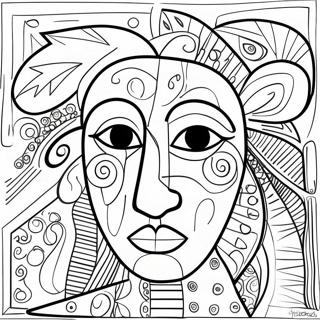 Abstract Picasso Style Coloring Page | Picasso 塗色頁