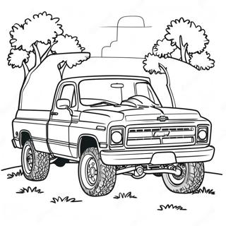 Chevy Truck Coloring Page | Chevy Truck 塗色頁