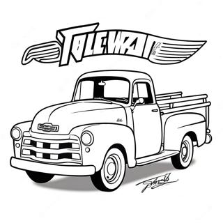 Classic Chevy Truck Coloring Page | Chevy Truck 塗色頁