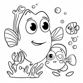 Cute Dory and Friends Coloring Page | Dory 塗色頁