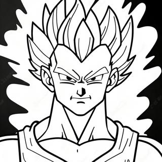 Vegito Super Saiyan Coloring Page | Vegito 塗色頁
