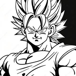 Vegito in Battle Stance Coloring Page | Vegito 塗色頁