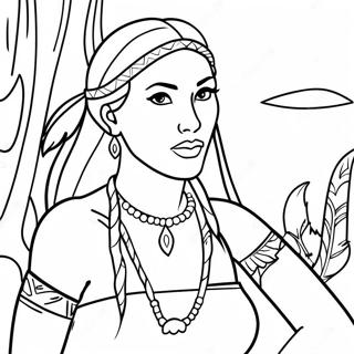 Pocahontas Coloring Page | Pocahontas 塗色頁