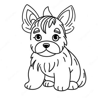 Yorkie Puppy Coloring Page | Yorkie 塗色頁