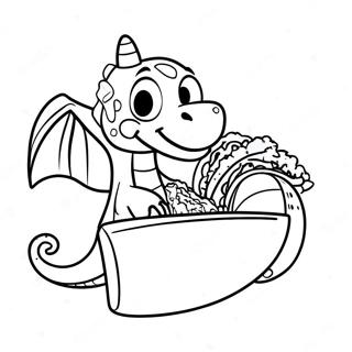 Dragons Love Tacos Coloring Page | Dragons Love Tacos 塗色頁