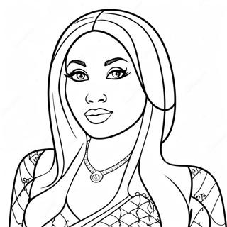 Nicki Minaj Coloring Page | Nicki Minaj 塗色頁