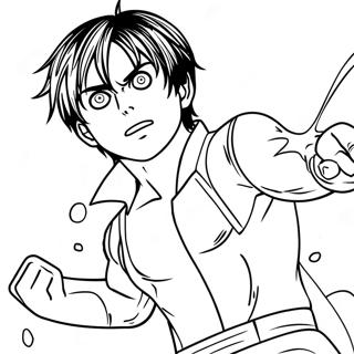 Eren Yeager Transforming Coloring Page