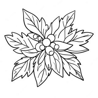 Festive Mistletoe Coloring Page | Mistletoe 塗色頁