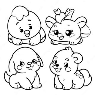 Cute Baby Animals Coloring Page