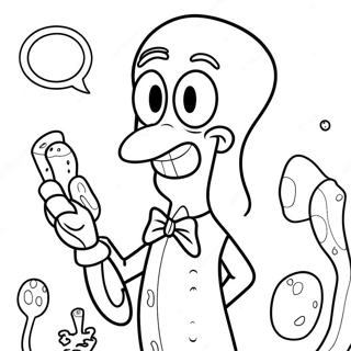 Squidward Coloring Page | Squidward 塗色頁