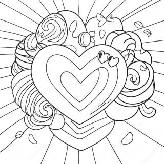 Candy Heart Coloring Page | Candy Heart 塗色頁
