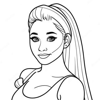 Ariana Grande Coloring Page | Ariana Grande 塗色頁