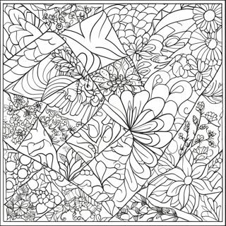 Patchwork Quilt Coloring Page | Quilt 塗色頁