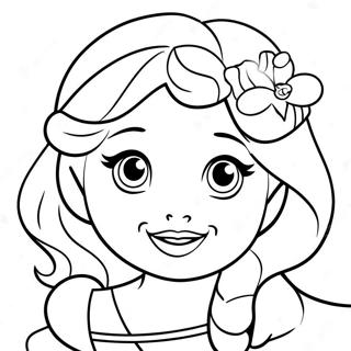 Cute Disney Princess Coloring Page | Cute Disney 塗色頁